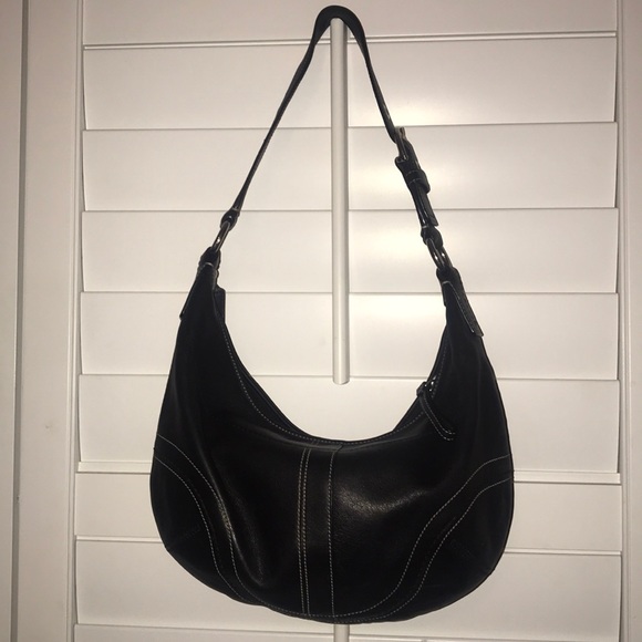 Authentic black Coach hobo purse - Picture 1 of 3